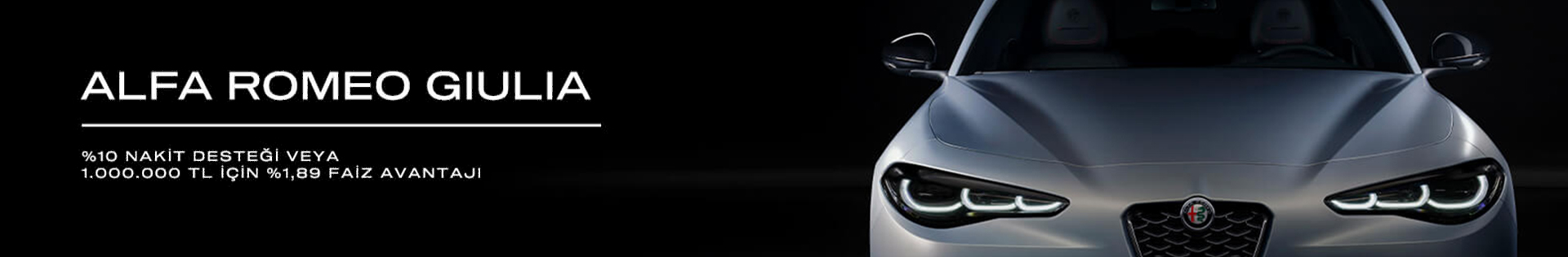 Alfa Romeo Giulia, %10 Nakit Desteği veya 1.000.000 TL İçin %1,89 Faiz Avantajıyla